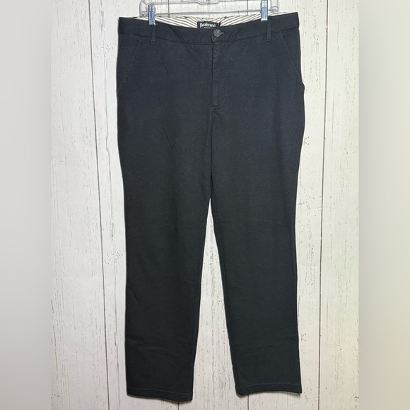 Betabrand Men’s Black Cotton Blend Stretch Straight Leg Dress Pants Size 34x30 - Picture 1 of 3
